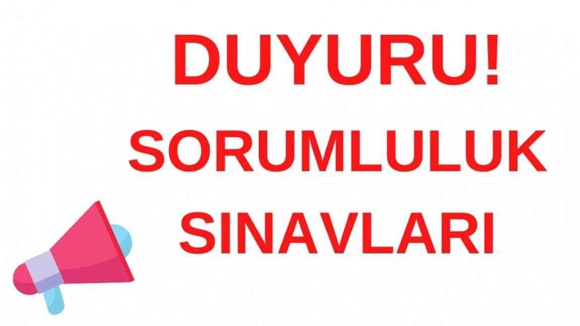 2024-2025 Eğitim Öğretim Yılı Şubat Ayı Sorumluluk Sınav Takvimidir.